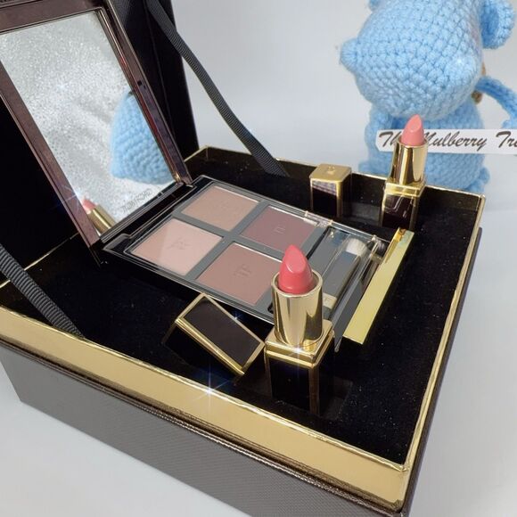 Tom Ford IRIS BRONZE Eye Quad + CASABLANCA SPICED HONEY Mini Lip Color Set NIB - Picture 4 of 14